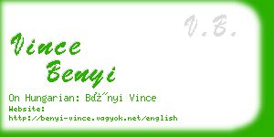 vince benyi business card